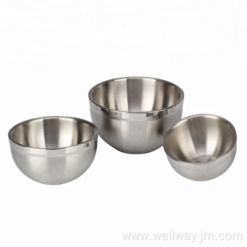 Multipurpose Stainless Steel Double-walled Mixing Bowl Set